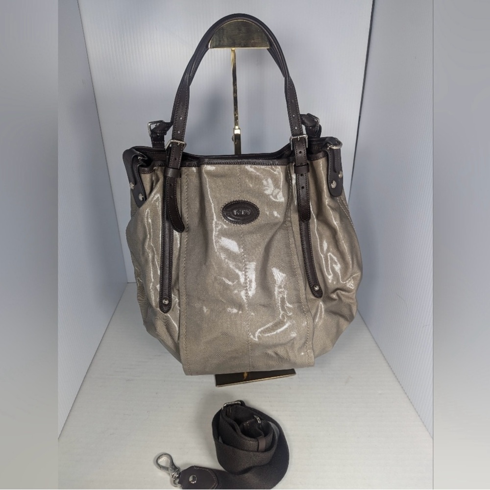 Tod’s Coated Canvas G-Line Tote